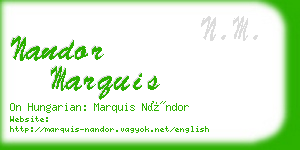 nandor marquis business card